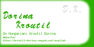 dorina kroutil business card